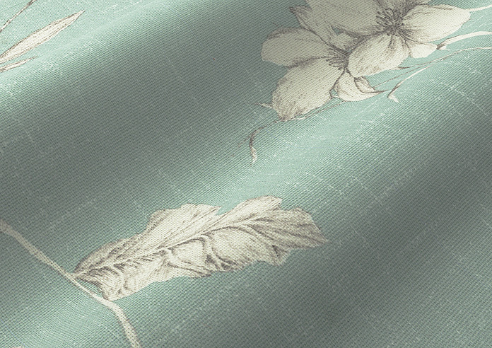 Etched Vine, Eau de Nil - Roman Blind - Image 4